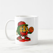 Mug Drôle de la pastèque de base-ball de la pastèque D (Gauche)