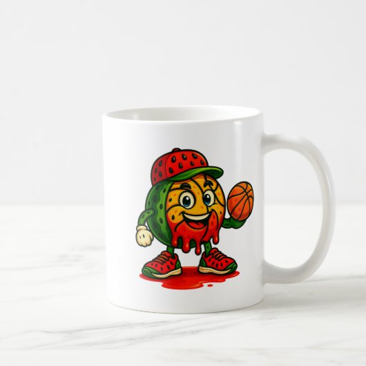 Mug Drôle de la pastèque de base-ball de la pastèque D (Droite)