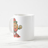 Mug Drôle de la pastèque de base-ball de la pastèque D (Devant gauche)