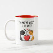 Mug drôle de la Saint-Valentin pour cochon d'Inde, (Gauche)