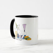 Mug Drôle de Lendemain de Nouvel An Chat Blanc (Devant gauche)