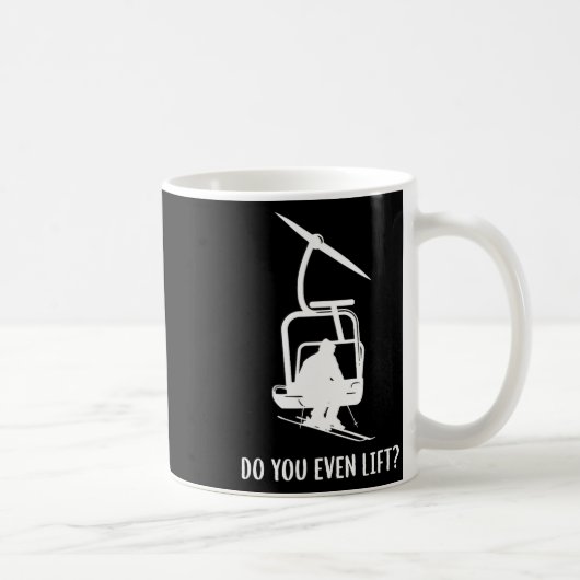 Mug Drôle de levage de ski (Droite)