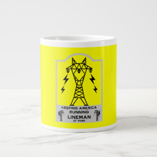 Mug drôle de lineman – Cadeau de lineman de puissa
