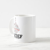 Mug Drôle de main de squelette Abcdef-vous Saint-Valen (Devant gauche)