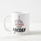 Mug Drôle de main de squelette Abcdef-vous Saint-Valen (Gauche)