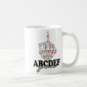 Mug Drôle de main de squelette Abcdef-vous Saint-Valen