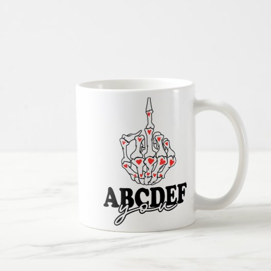 Mug Drôle de main de squelette Abcdef-vous Saint-Valen (Droite)