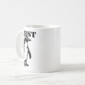 Mug Drôle de manchot résiste à la protestation contre (Devant gauche)