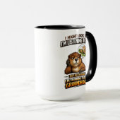 Mug Drôle de marmotte – “J'ai l'air d'écouter (Devant droit)