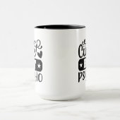 Mug Drôle de mot d'art psycho mignon (Centre)