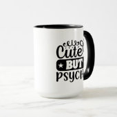 Mug Drôle de mot d'art psycho mignon (Devant droit)