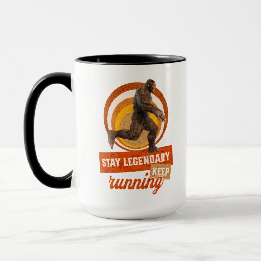 Mug Drôle de motivation de course de Bigfoot (Gauche)