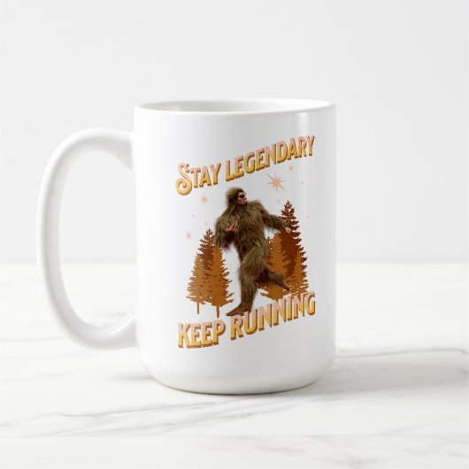 Mug Drôle de motivation de course de Bigfoot (Gauche)