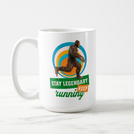 Mug Drôle de motivation de course de Bigfoot (Gauche)