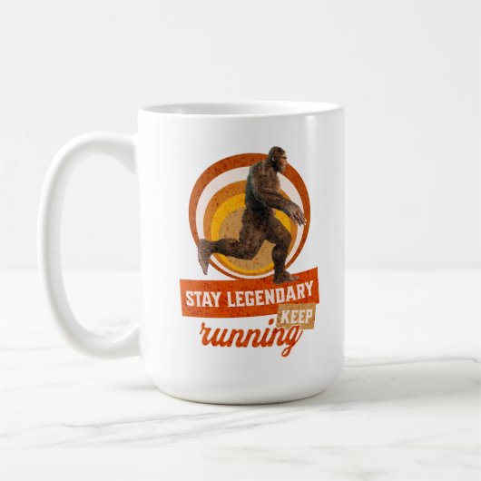 Mug Drôle de motivation de course de Bigfoot (Gauche)