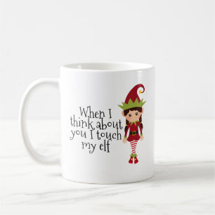 Mug Drôle de Noël Touche mon Elfe de Fêtes