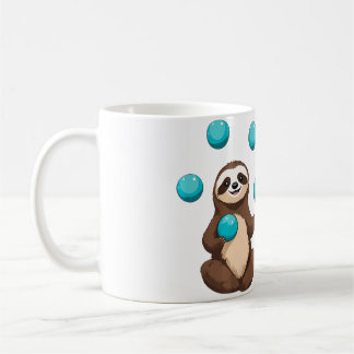Mug Drôle de paresseux mignon jonglant avec des balles