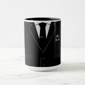 Mug Drôle de patron d'entreprise avec costume noir (Centre)