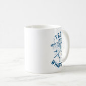 Mug Drôle de pêche à la mouche d'anniversaire Noël Pèr (Devant droit)