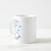 Mug Drôle de pêche à la mouche d'anniversaire Noël Pèr (Devant gauche)