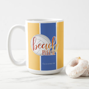 Mug drôle de plage dire volley-ball féminin personnali
