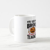 Mug Drôle de professeur d'Halloween Balai Cassa Concep (Devant gauche)