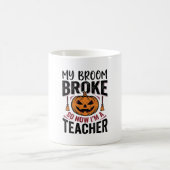 Mug Drôle de professeur d'Halloween Balai Cassa Concep (Centre)