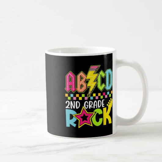 Mug Drôle de retour à l'école éclair 2e année Rock (Droite)