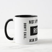 Mug Drôle de retraite Humour pas mon problème Retraité (Gauche)