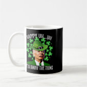 Mug Drôle de Saint-Patrick Biden Heureux Euh Euh Vous (Gauche)