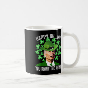 Mug Drôle de Saint-Patrick Biden Heureux Euh Euh Vous