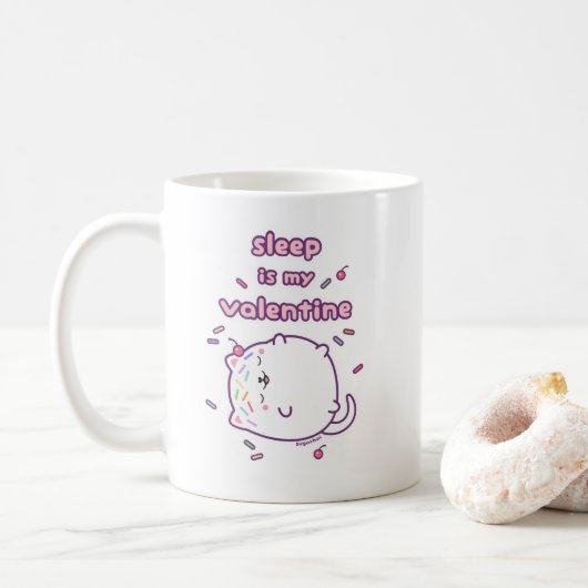 Mug Drôle de Saint Valentin Kitty Cat (Avec donut)