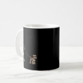 Mug Drôle de Schnauzer miniature squelette de chien qu (Devant gauche)
