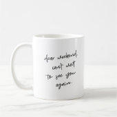 Mug Drôle de script noir et blanc moderne (Gauche)