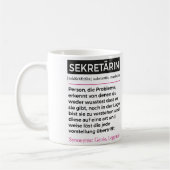 Mug Drôle de secrétaire, d'assistante, de proverbe Cad (Gauche)