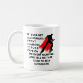 Mug drôle de super-héros Alzheimer (Gauche)