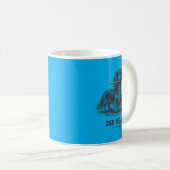 Mug Drôle de teckel Wiener aux cheveux longs rouges et (Devant droit)