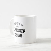 Mug Drôle de tenue épuisée (Devant gauche)