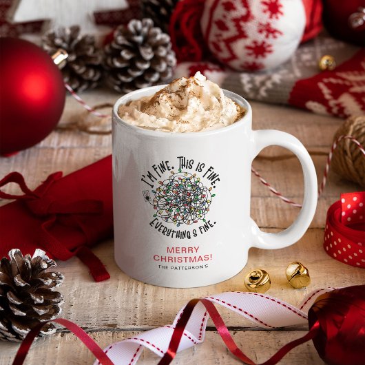 Mug Drôle de 'Tout va bien' Noël