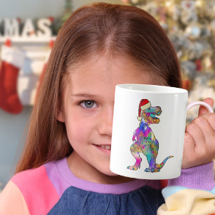 Mug Drôle de Tyrannosaurus Rex Santa Dinosaure Psyched