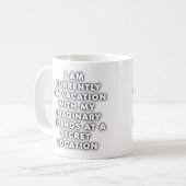 Mug drôle de vacances d'ami imaginaire (Devant gauche)