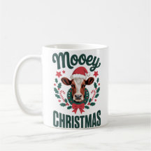 Drôle de vache cool Mooey Noël ferme humour de vac