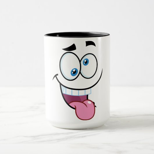 Mug drôle de visage (Centre)