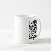 Mug Drôle débat - Je ne plaide pas, juste juste (Devant droit)