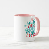 Mug Drôle Décembre Saison hiver Eggnog Mot de citation (Devant droit)