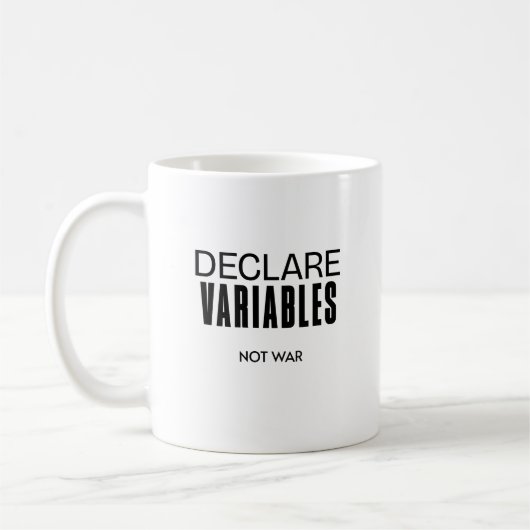 Mug Drôle Déclare Variables Pas Programmeur Guerre (Gauche)