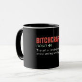 Mug Drôle Définition de Bitchcraft (Devant gauche)
