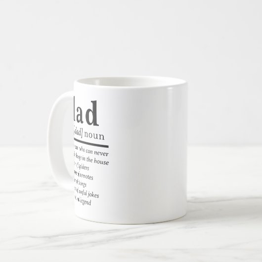 Mug Drôle définition papa (Devant gauche)