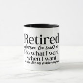 Mug Drôle Définition Retraitée (Centre)