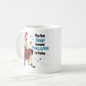 Mug Drôle Démotivationnel Sassy Housewoman Échec Rétro (Devant gauche)